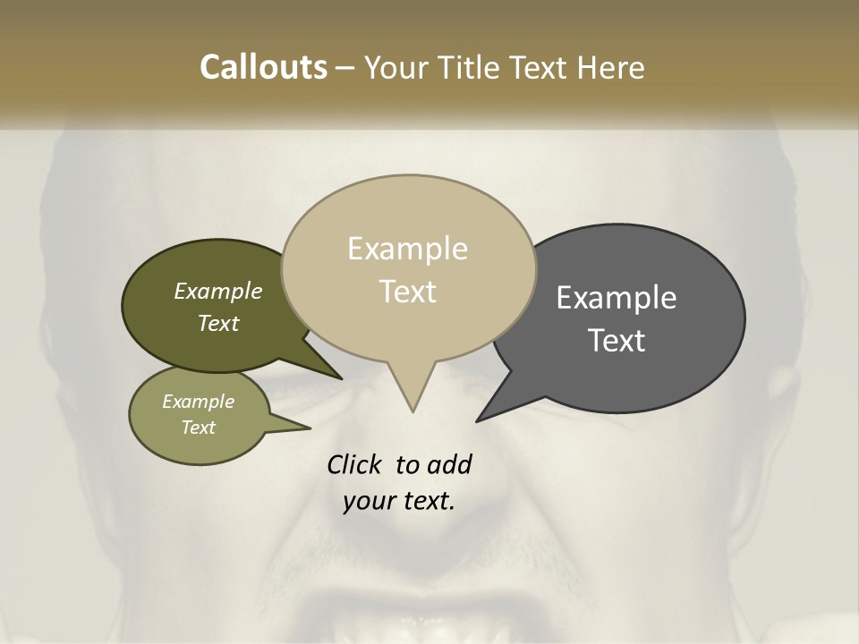A Man With His Mouth Open With His Hands On His Face PowerPoint Template