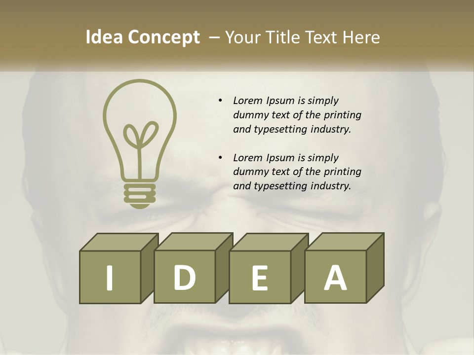 A Man With His Mouth Open With His Hands On His Face PowerPoint Template