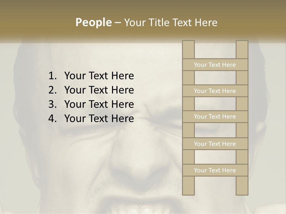 A Man With His Mouth Open With His Hands On His Face PowerPoint Template