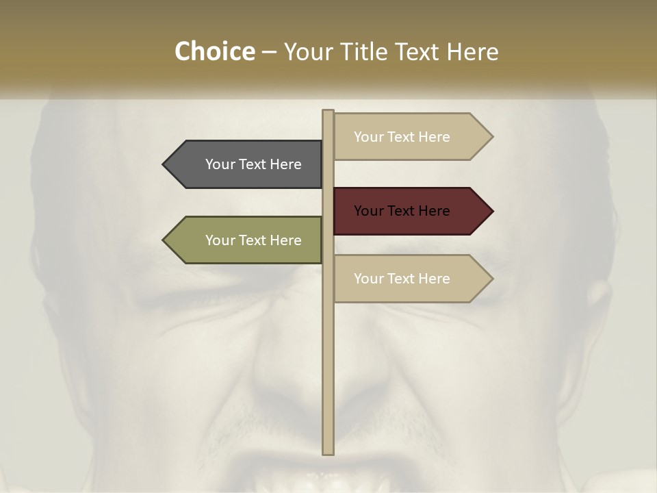 A Man With His Mouth Open With His Hands On His Face PowerPoint Template