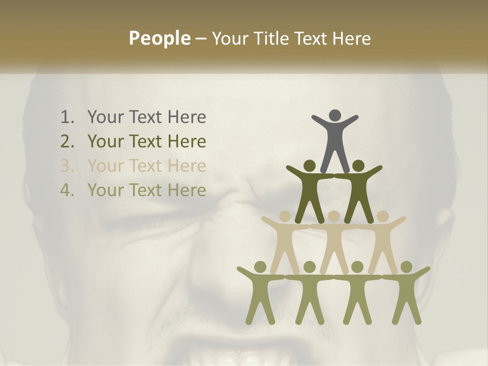 A Man With His Mouth Open With His Hands On His Face PowerPoint Template