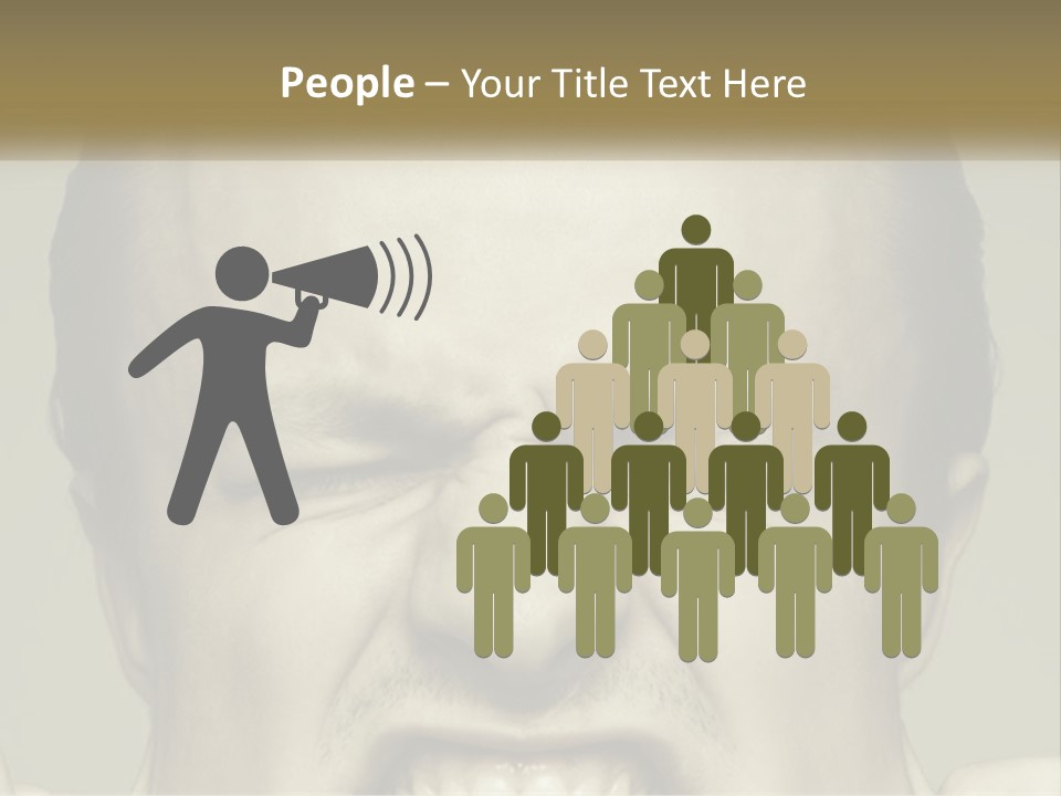 A Man With His Mouth Open With His Hands On His Face PowerPoint Template