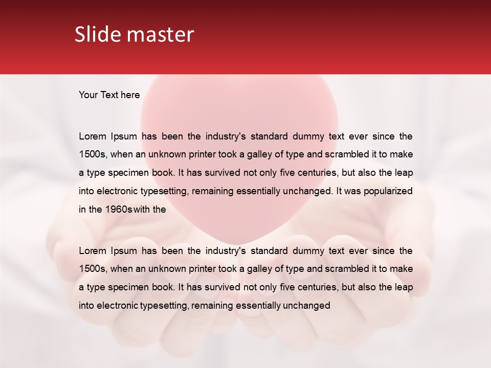 A Person Holding A Red Heart In Their Hands PowerPoint Template