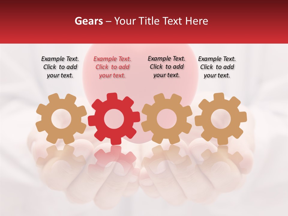 A Person Holding A Red Heart In Their Hands PowerPoint Template