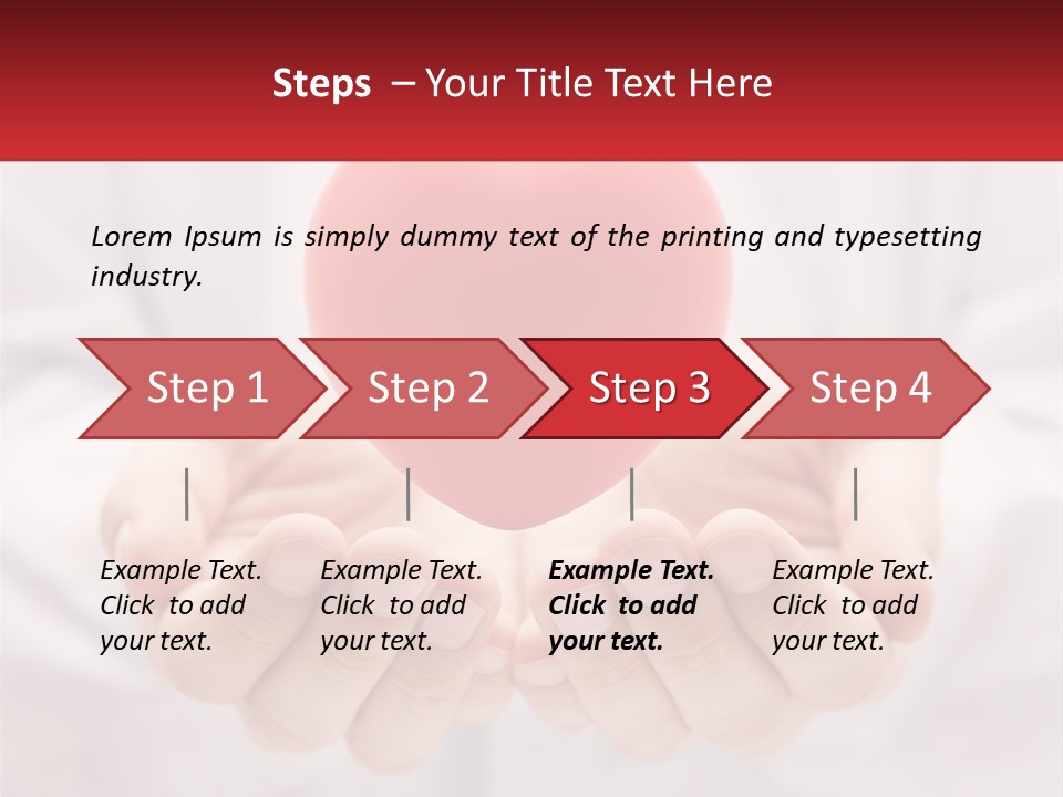 A Person Holding A Red Heart In Their Hands PowerPoint Template