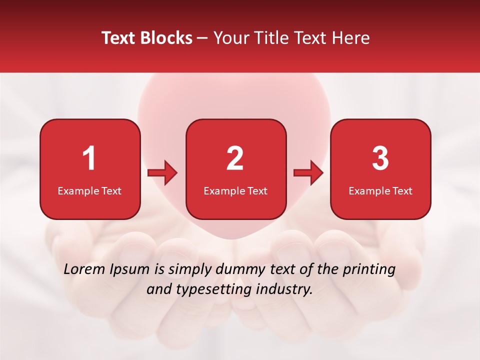 A Person Holding A Red Heart In Their Hands PowerPoint Template