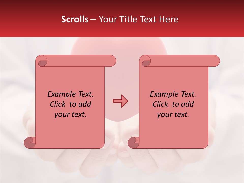 A Person Holding A Red Heart In Their Hands PowerPoint Template