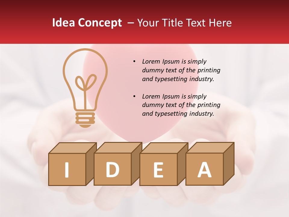 A Person Holding A Red Heart In Their Hands PowerPoint Template