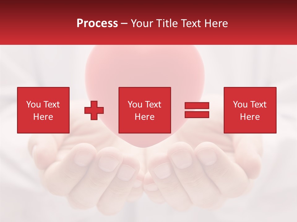 A Person Holding A Red Heart In Their Hands PowerPoint Template