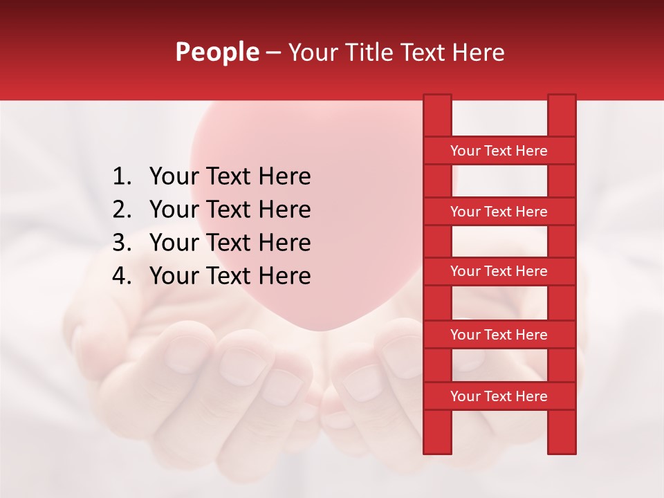 A Person Holding A Red Heart In Their Hands PowerPoint Template