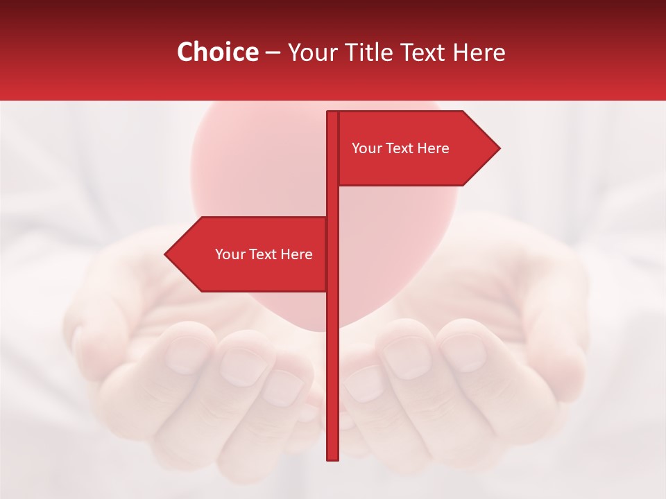 A Person Holding A Red Heart In Their Hands PowerPoint Template