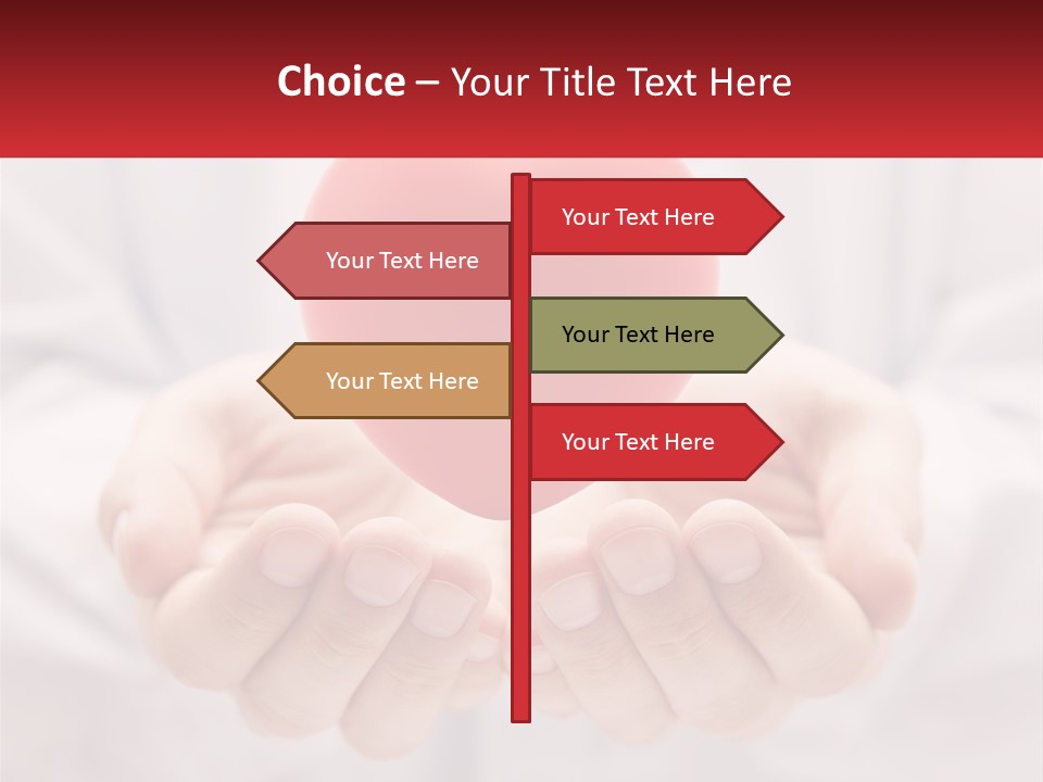 A Person Holding A Red Heart In Their Hands PowerPoint Template