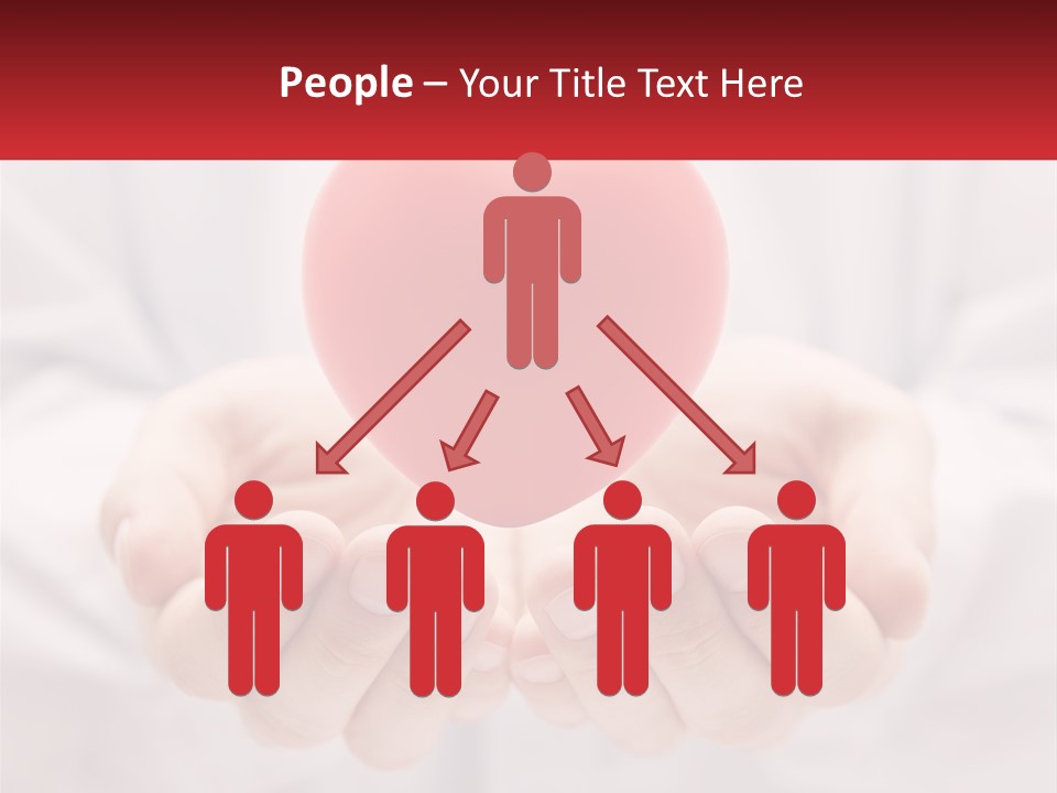 A Person Holding A Red Heart In Their Hands PowerPoint Template