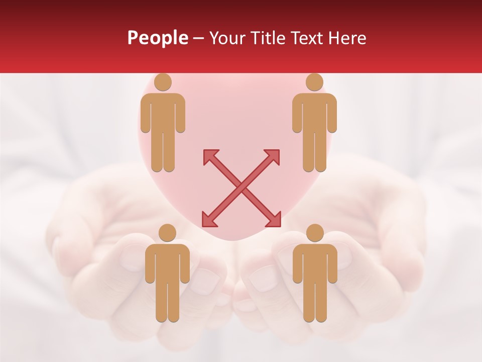 A Person Holding A Red Heart In Their Hands PowerPoint Template