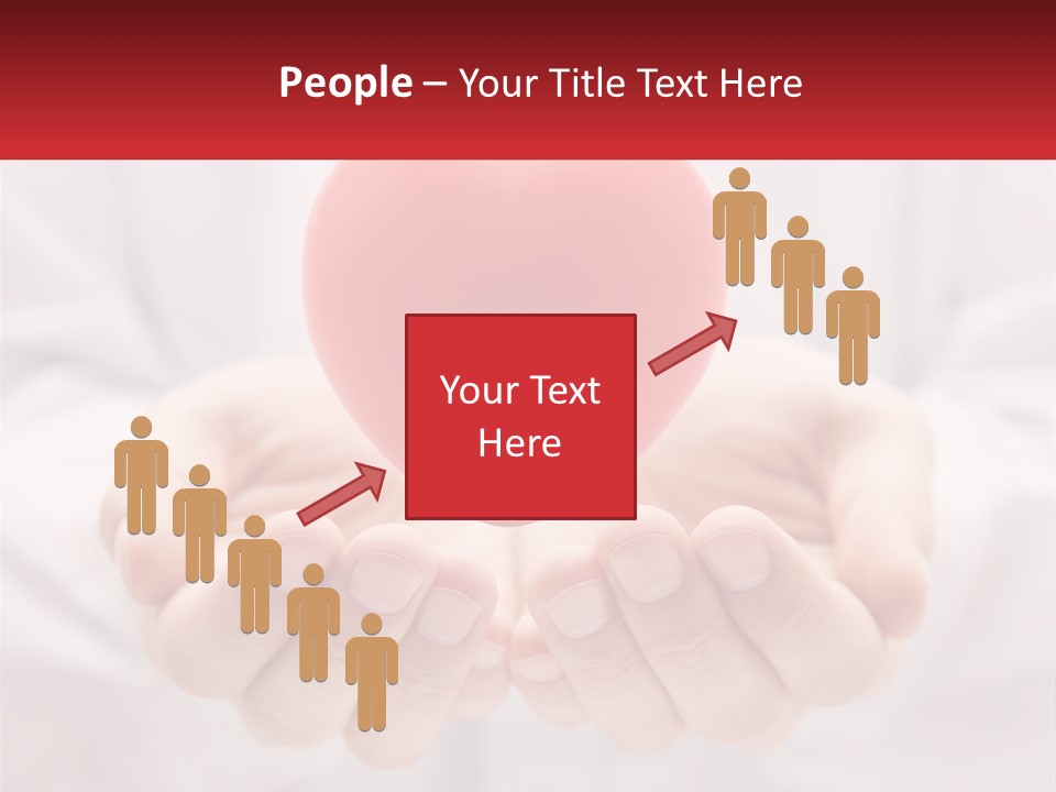 A Person Holding A Red Heart In Their Hands PowerPoint Template