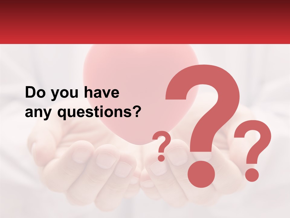 A Person Holding A Red Heart In Their Hands PowerPoint Template