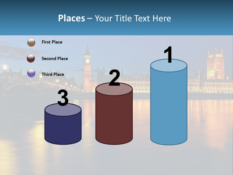 The Big Ben Clock Tower Towering Over The City Of London PowerPoint Template