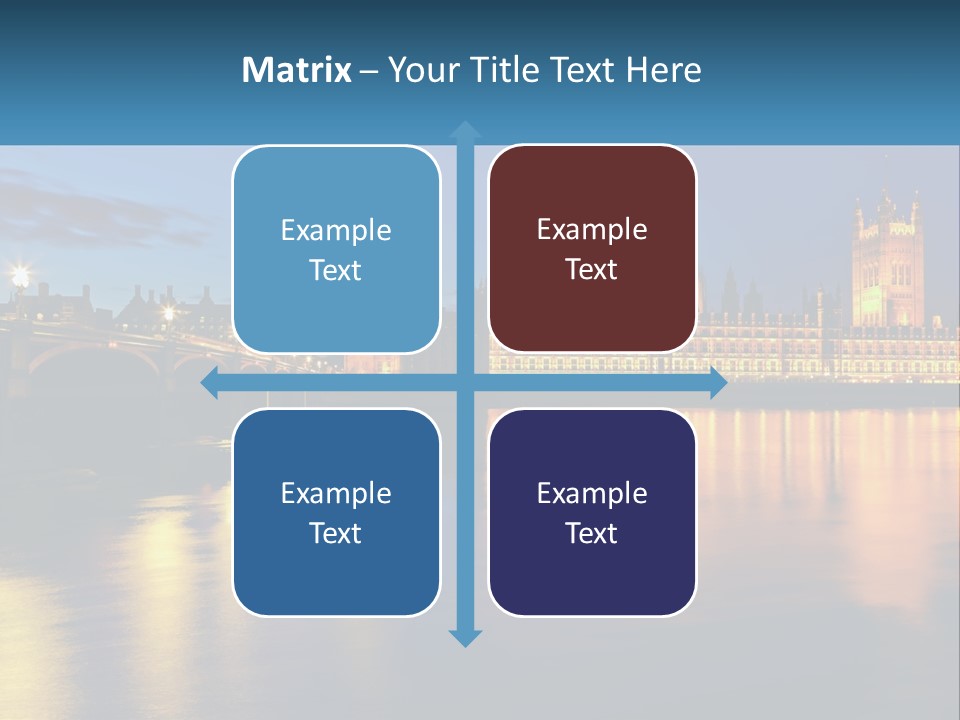 The Big Ben Clock Tower Towering Over The City Of London PowerPoint Template