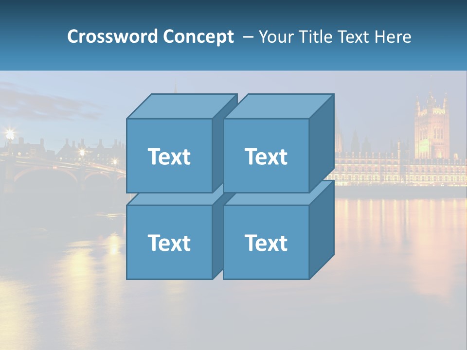 The Big Ben Clock Tower Towering Over The City Of London PowerPoint Template