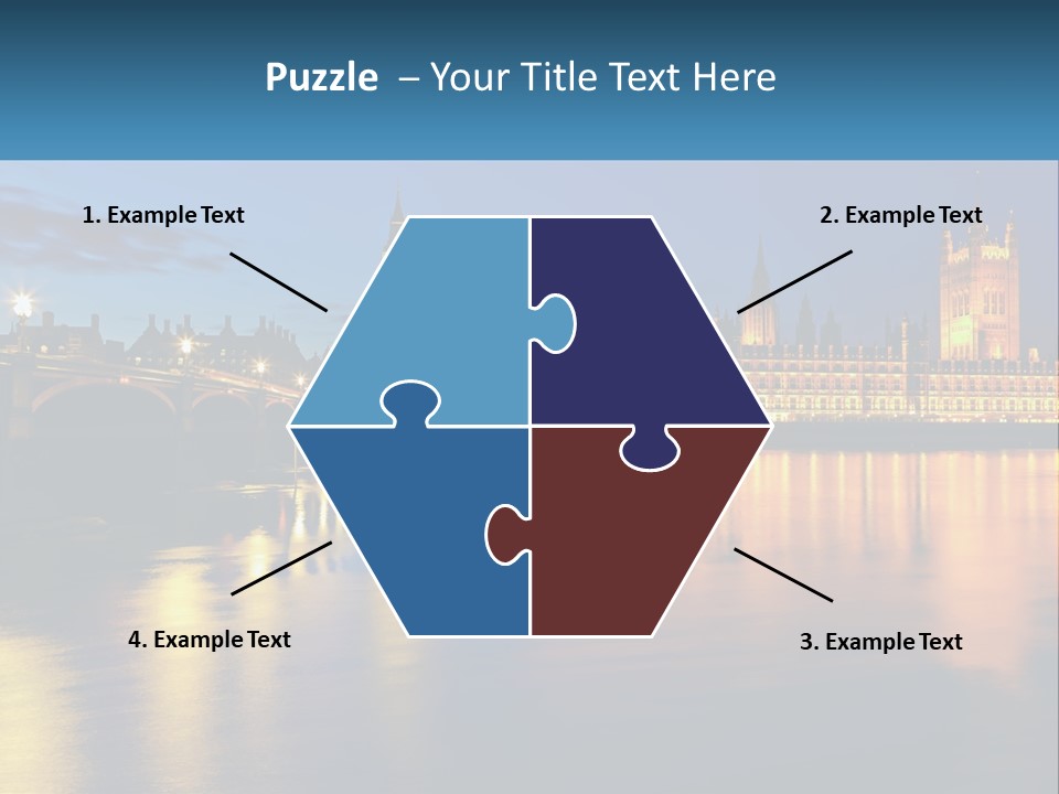 The Big Ben Clock Tower Towering Over The City Of London PowerPoint Template