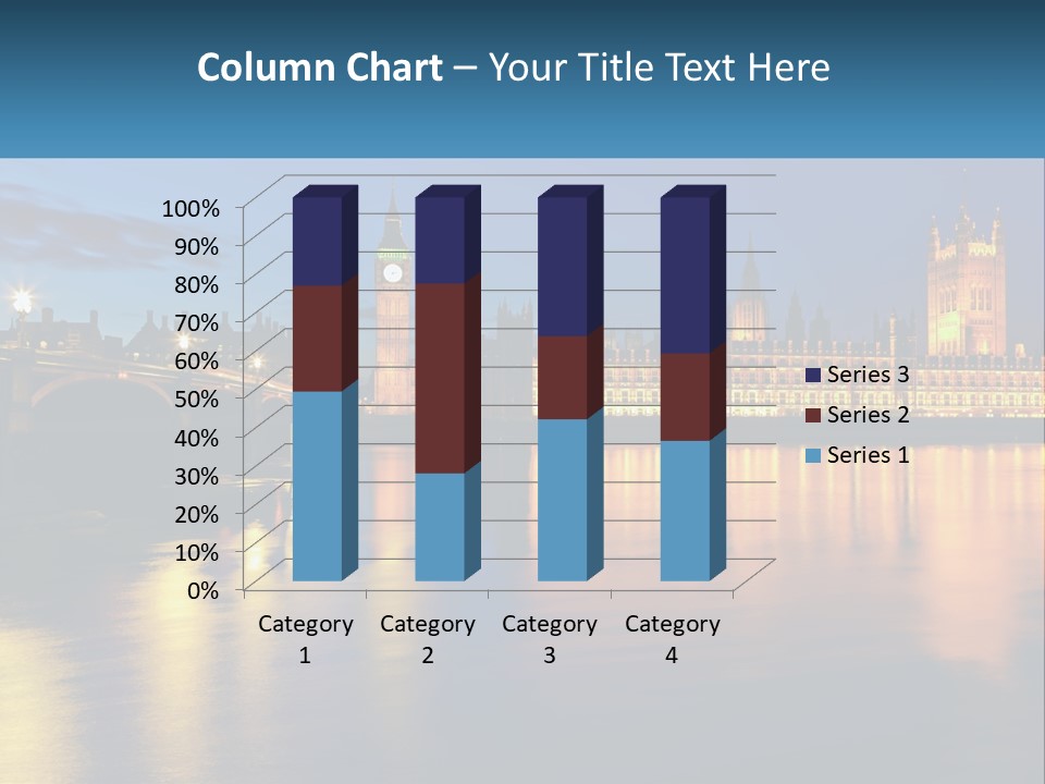 The Big Ben Clock Tower Towering Over The City Of London PowerPoint Template