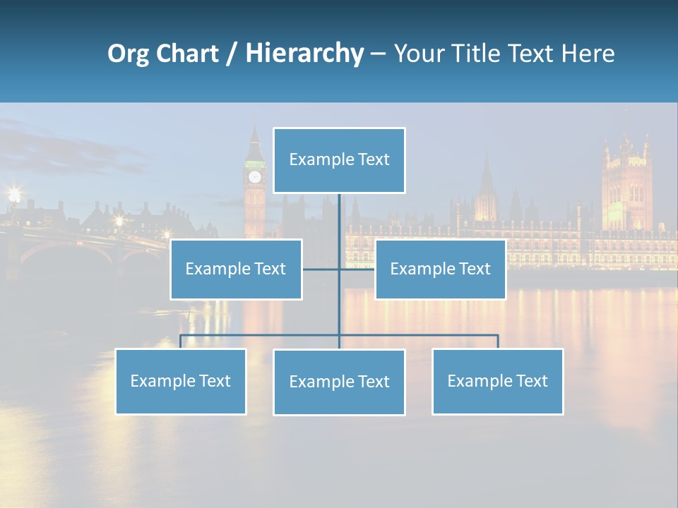 The Big Ben Clock Tower Towering Over The City Of London PowerPoint Template