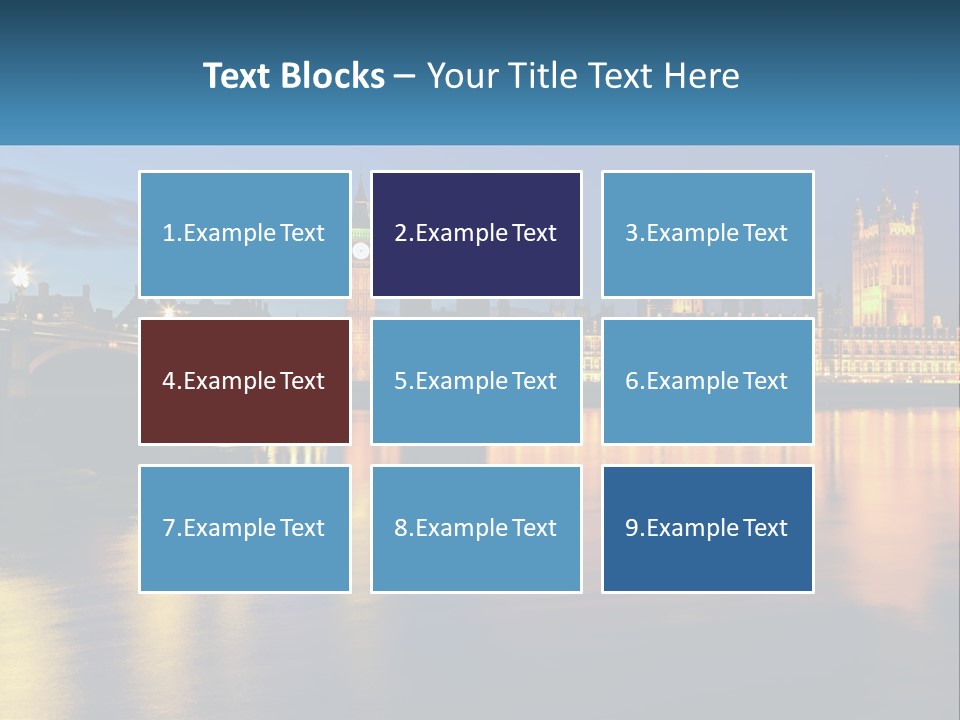The Big Ben Clock Tower Towering Over The City Of London PowerPoint Template