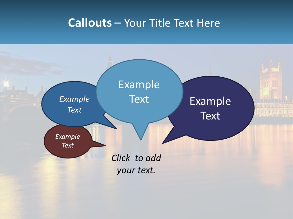 The Big Ben Clock Tower Towering Over The City Of London PowerPoint Template