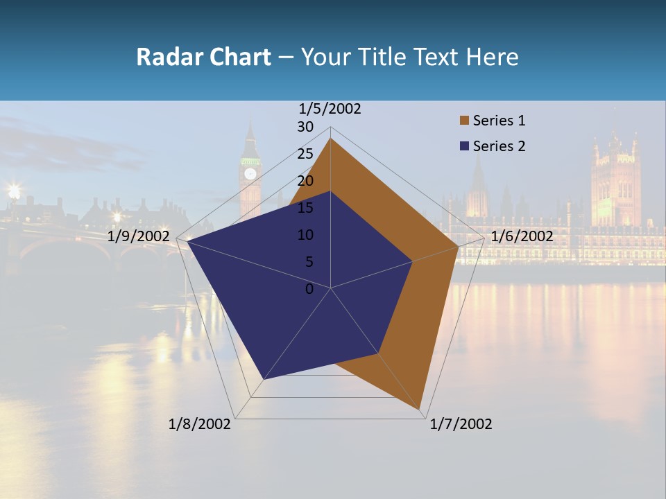 The Big Ben Clock Tower Towering Over The City Of London PowerPoint Template