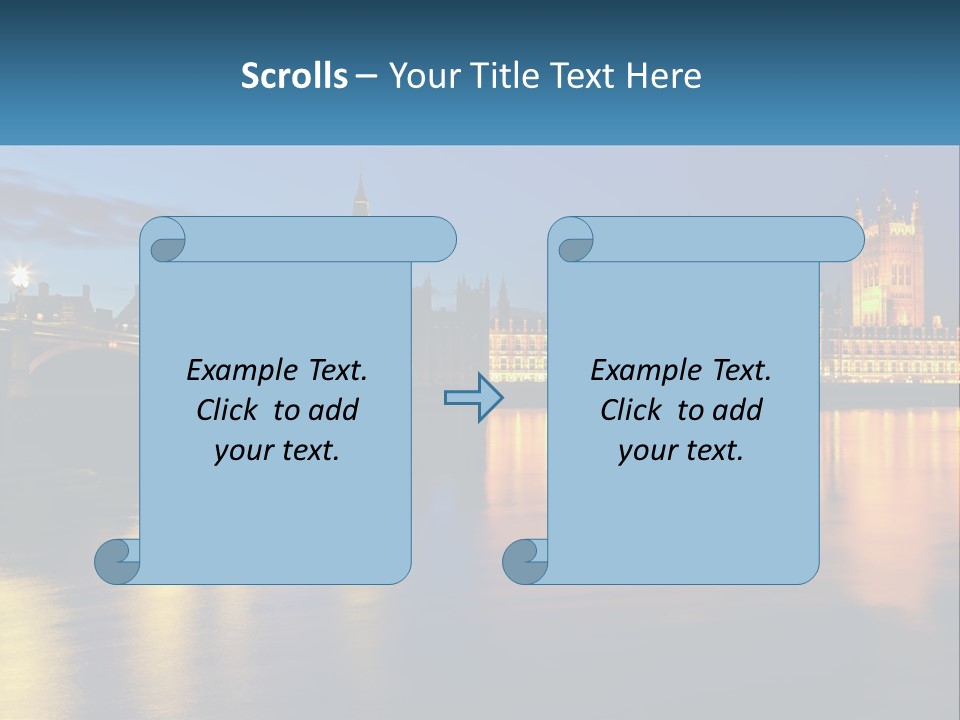 The Big Ben Clock Tower Towering Over The City Of London PowerPoint Template