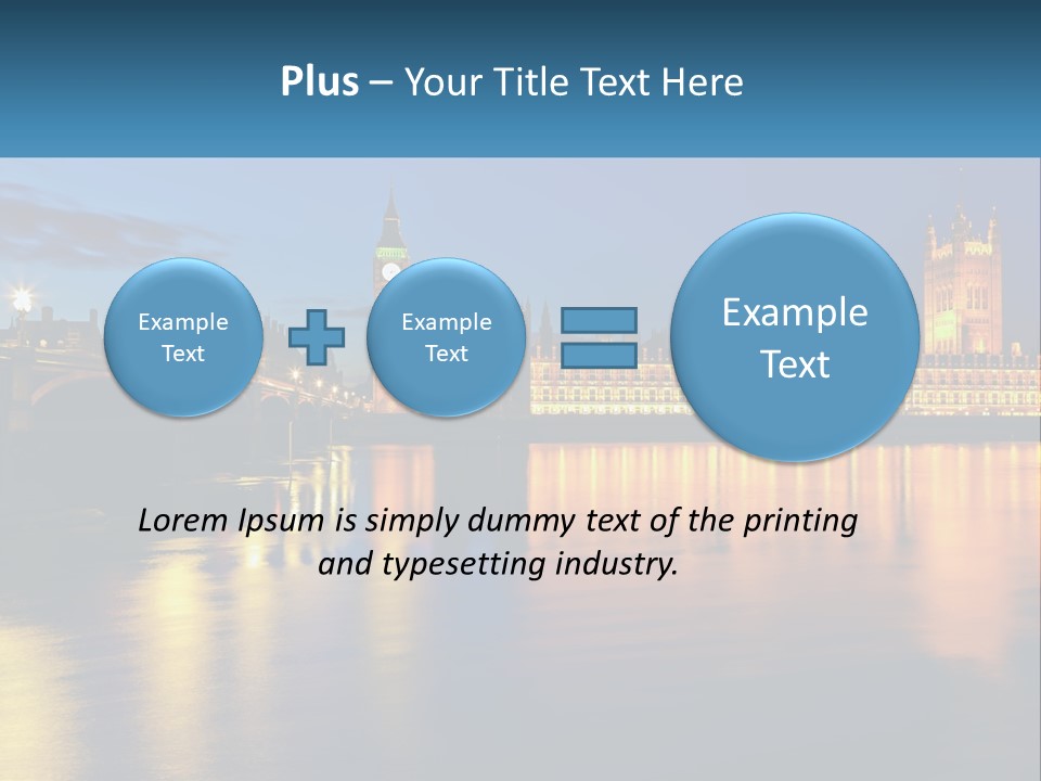 The Big Ben Clock Tower Towering Over The City Of London PowerPoint Template