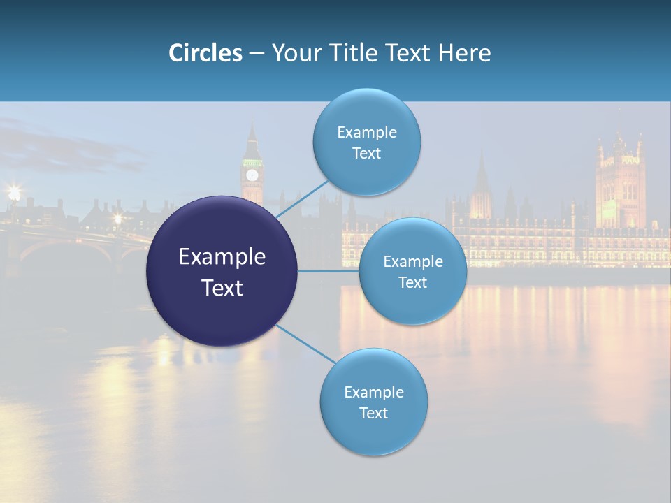 The Big Ben Clock Tower Towering Over The City Of London PowerPoint Template