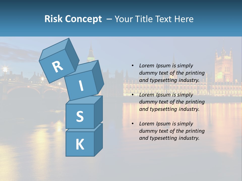 The Big Ben Clock Tower Towering Over The City Of London PowerPoint Template