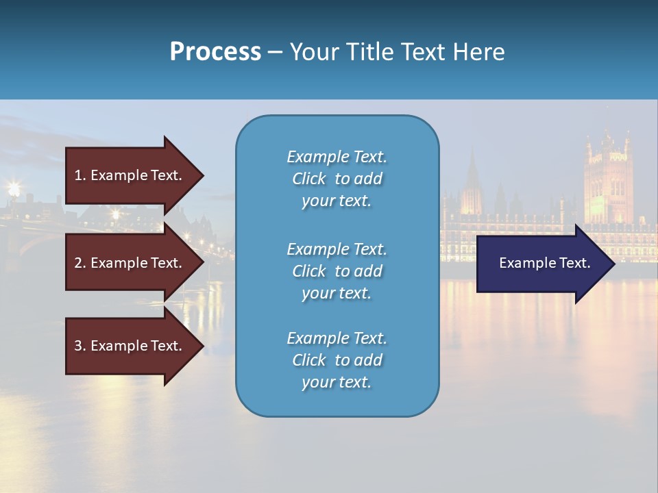 The Big Ben Clock Tower Towering Over The City Of London PowerPoint Template