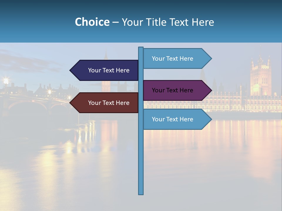 The Big Ben Clock Tower Towering Over The City Of London PowerPoint Template