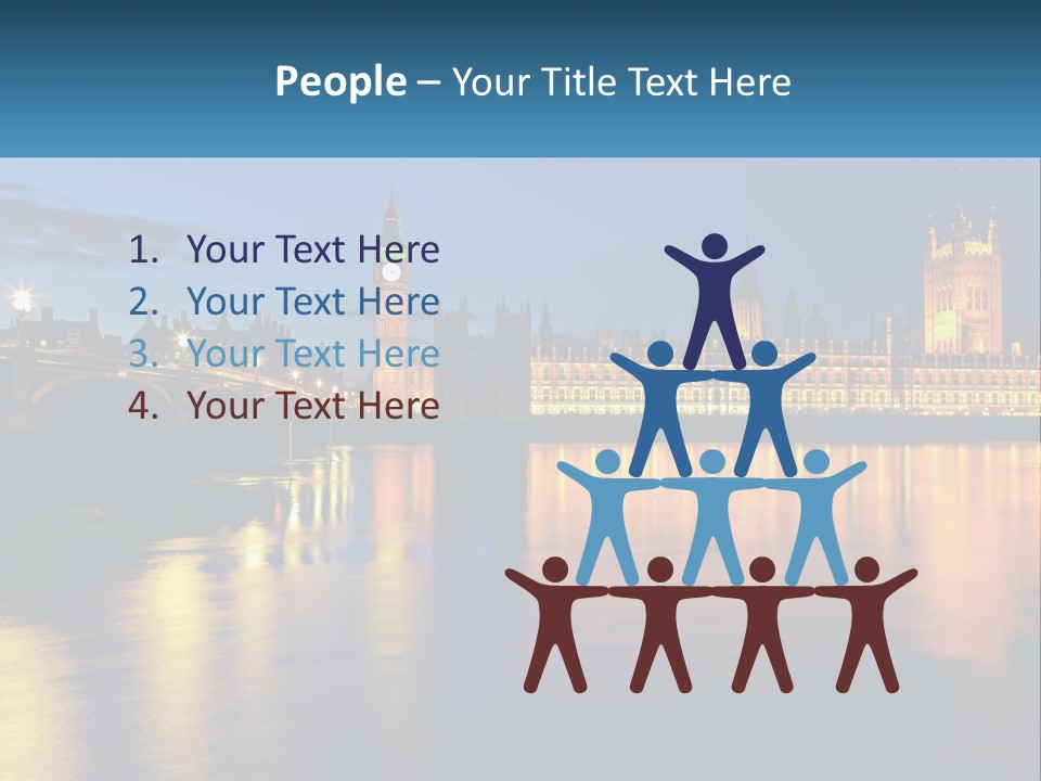 The Big Ben Clock Tower Towering Over The City Of London PowerPoint Template