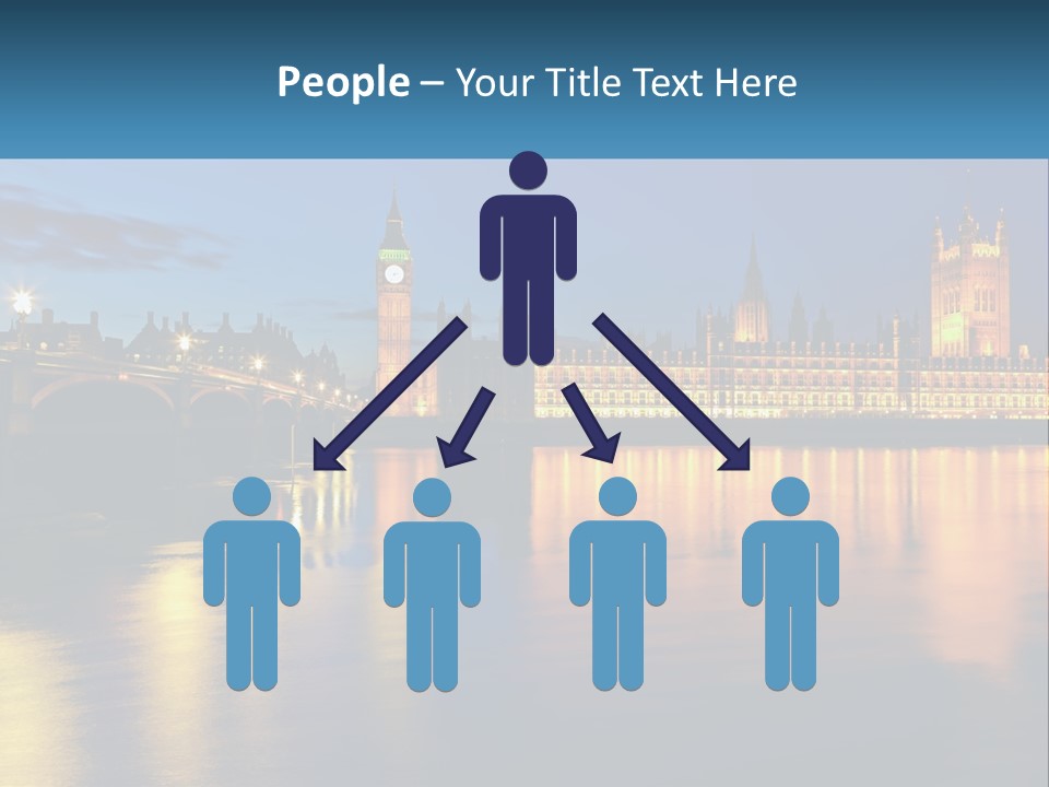 The Big Ben Clock Tower Towering Over The City Of London PowerPoint Template