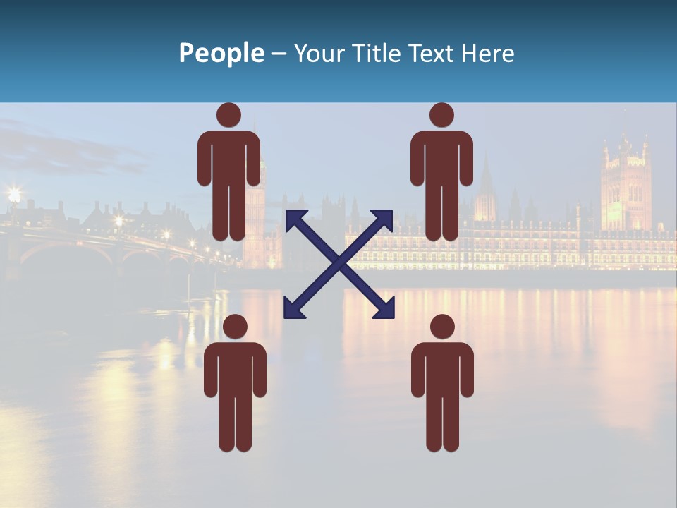 The Big Ben Clock Tower Towering Over The City Of London PowerPoint Template