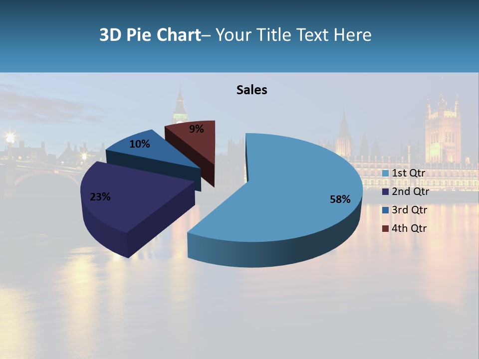 The Big Ben Clock Tower Towering Over The City Of London PowerPoint Template