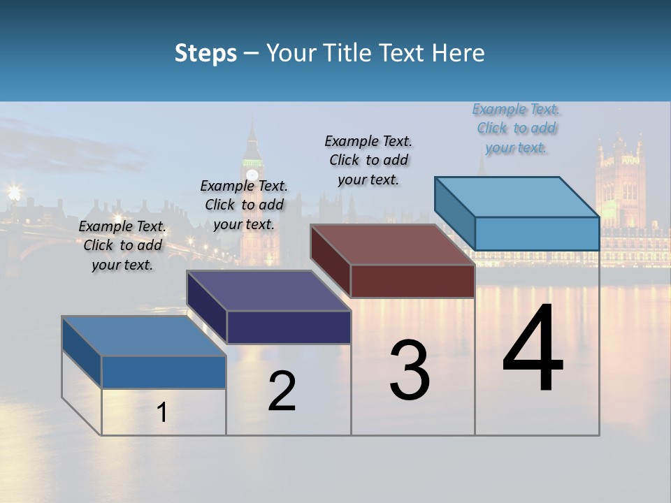 The Big Ben Clock Tower Towering Over The City Of London PowerPoint Template