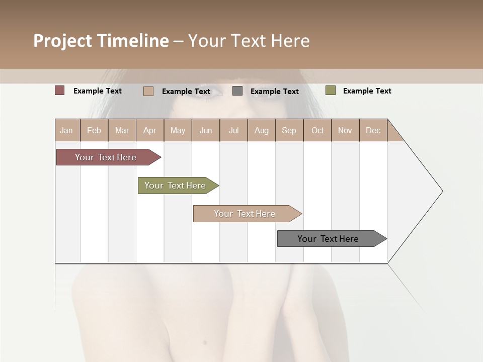 A Woman With Black Hair Is Posing For A Picture PowerPoint Template
