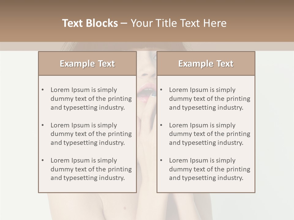 A Woman With Black Hair Is Posing For A Picture PowerPoint Template