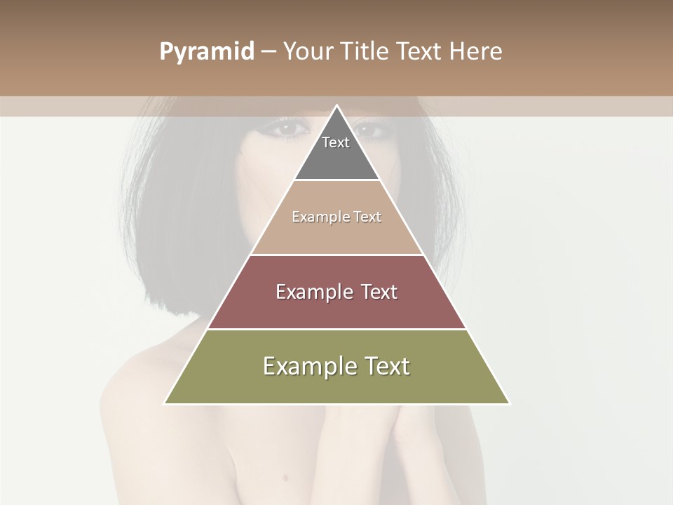 A Woman With Black Hair Is Posing For A Picture PowerPoint Template