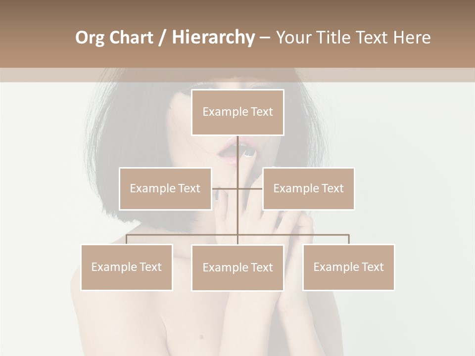 A Woman With Black Hair Is Posing For A Picture PowerPoint Template