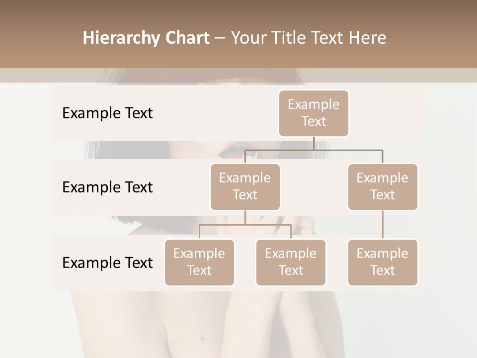 A Woman With Black Hair Is Posing For A Picture PowerPoint Template