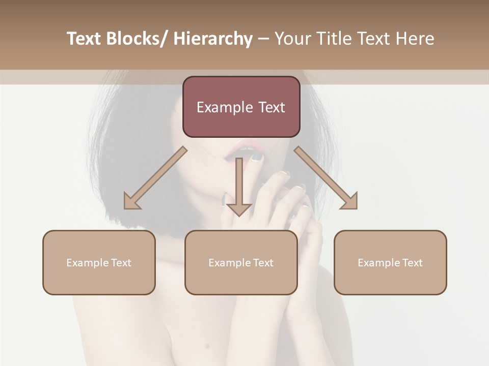 A Woman With Black Hair Is Posing For A Picture PowerPoint Template