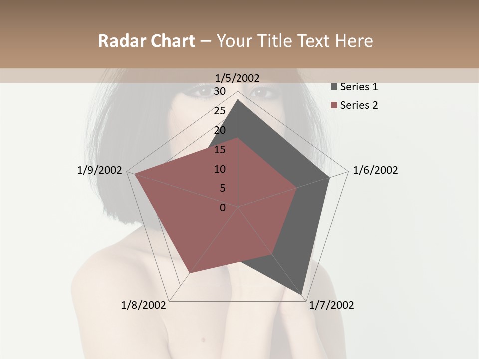 A Woman With Black Hair Is Posing For A Picture PowerPoint Template