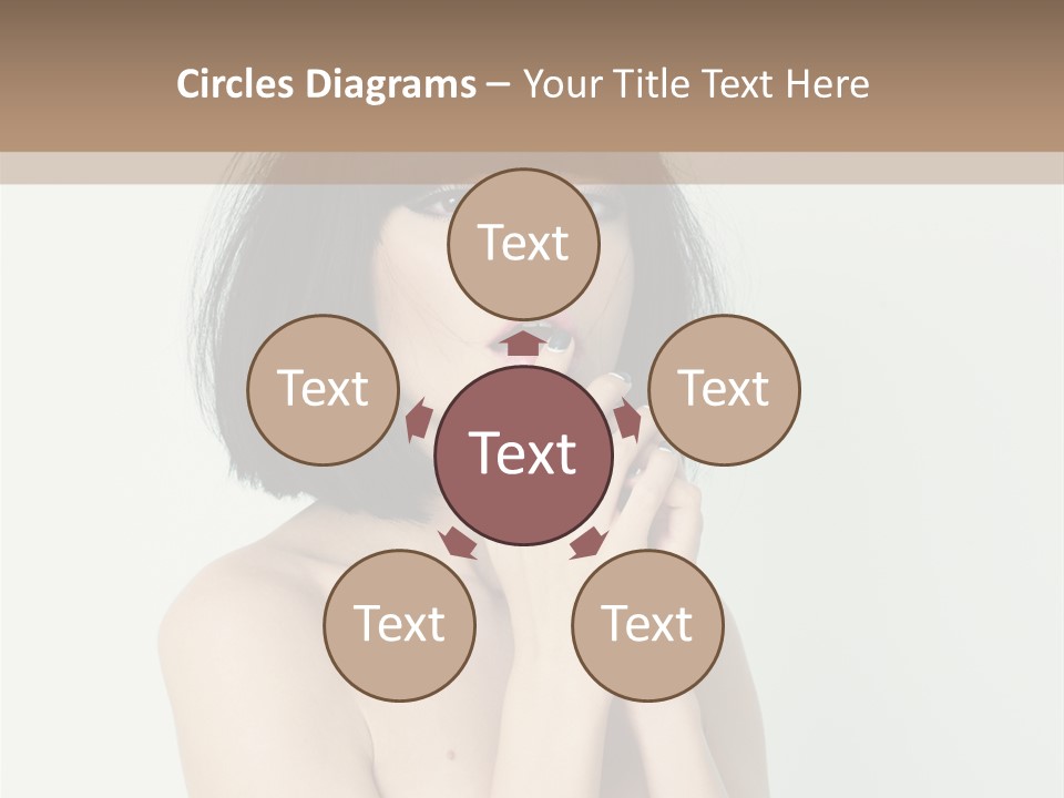 A Woman With Black Hair Is Posing For A Picture PowerPoint Template