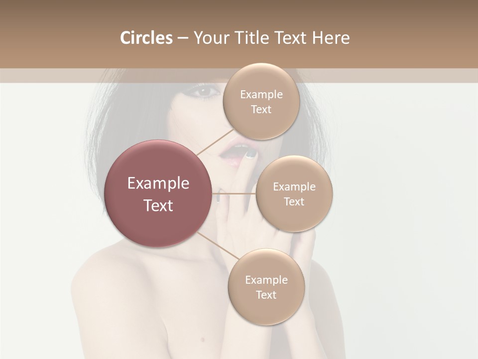 A Woman With Black Hair Is Posing For A Picture PowerPoint Template