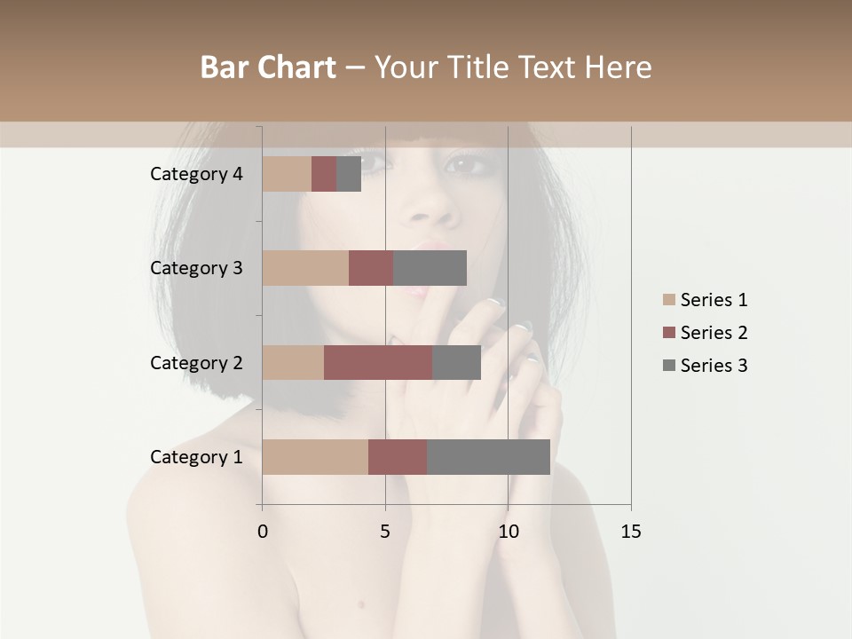 A Woman With Black Hair Is Posing For A Picture PowerPoint Template